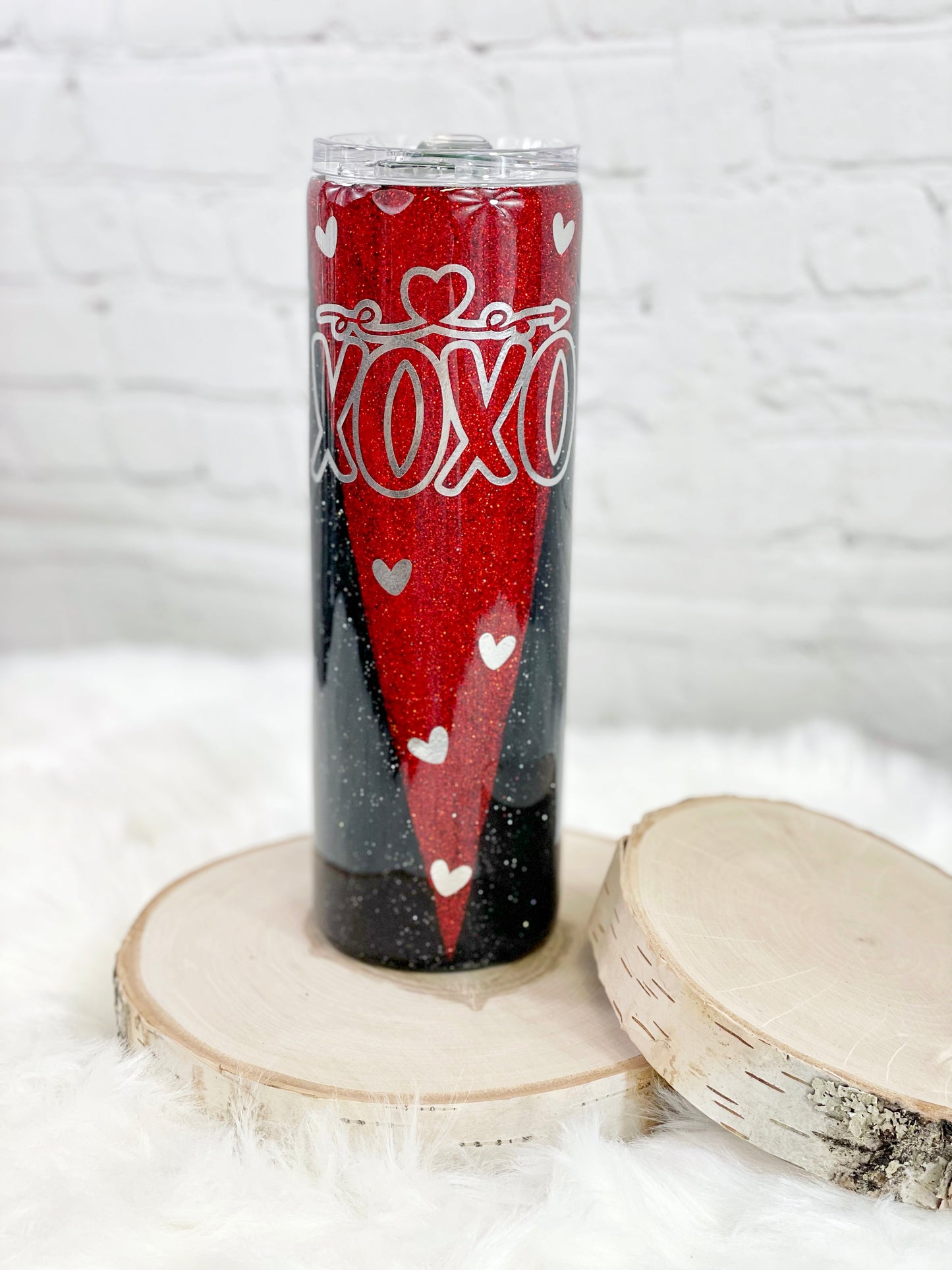 XOXO Glitter Tumbler