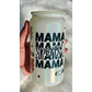 Sports Mom UV DTF Glass Can