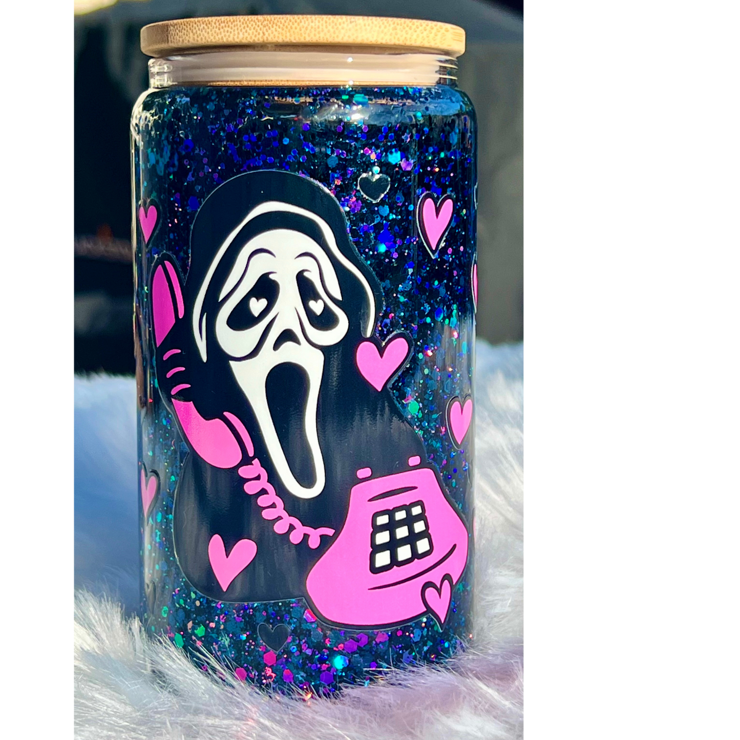 Ghostface Glitter Globe UVDTF Glass Can