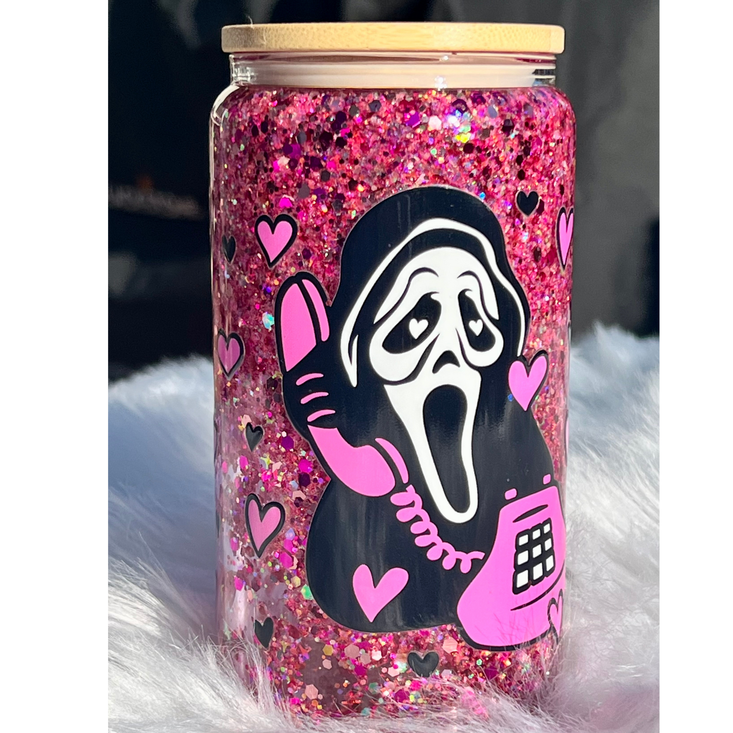 Ghostface Glitter Globe UVDTF Glass Can