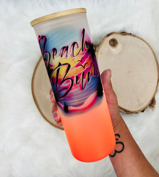 Beach Bum Glass Tumbler