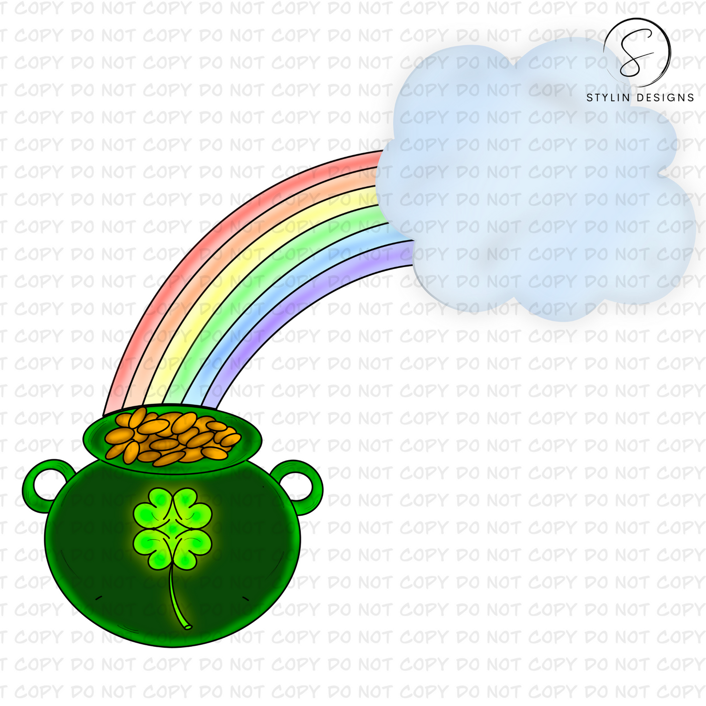 Pot O' Gold with Rainbow