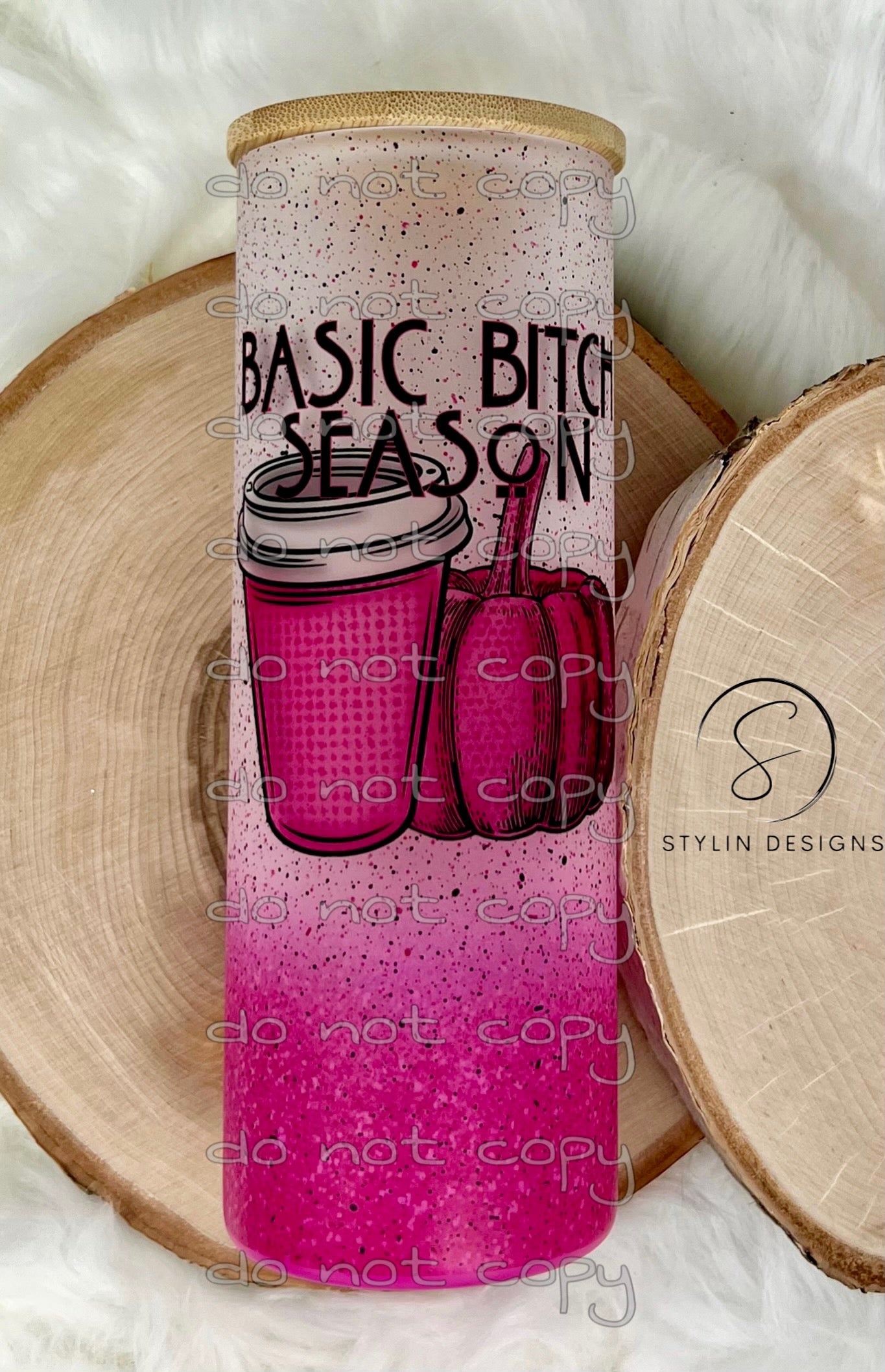 Basic B*tch Season 24oz Glass Tumbler