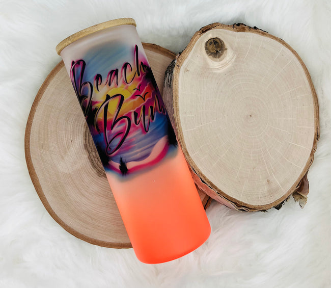 Beach Bum Glass Tumbler