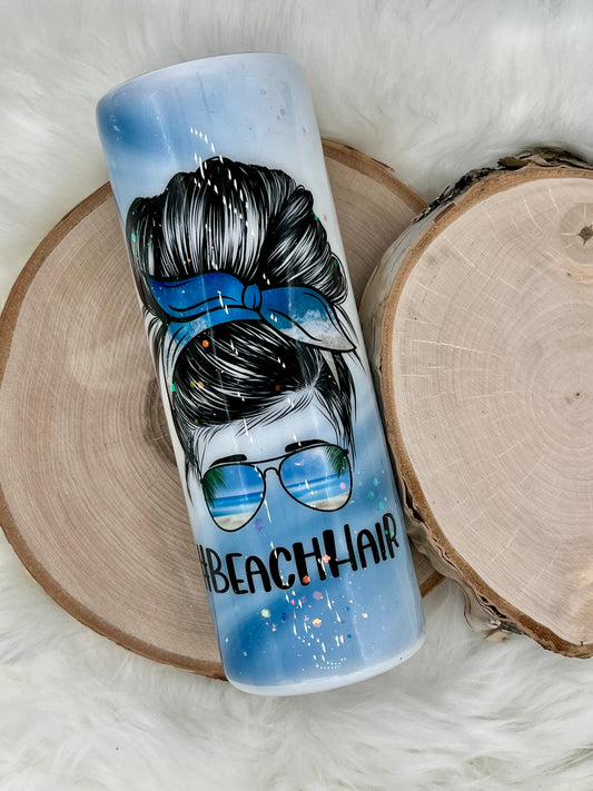 Beachhair Sublimation tumbler with epoxy glitter