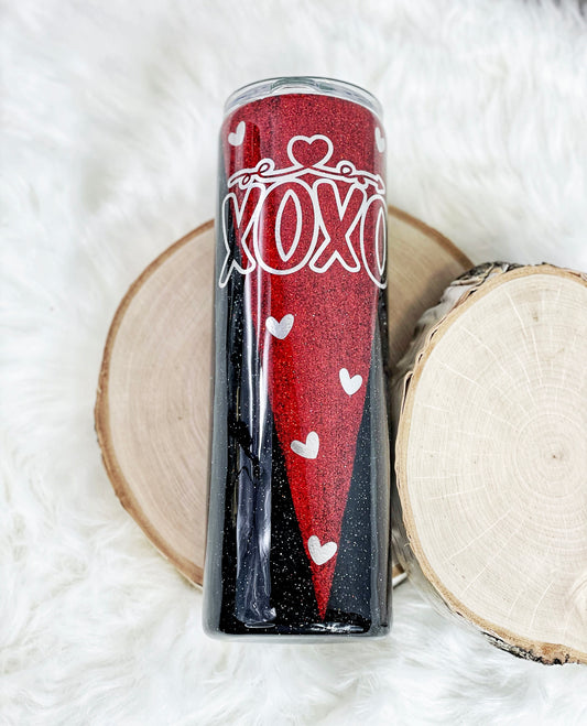 XOXO Glitter Tumbler