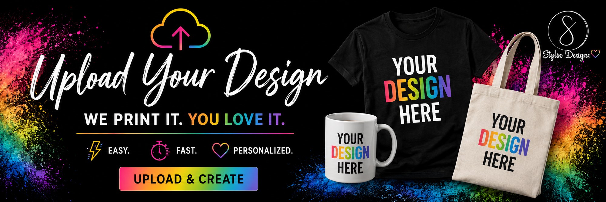 Upload your design with Stylin Designs